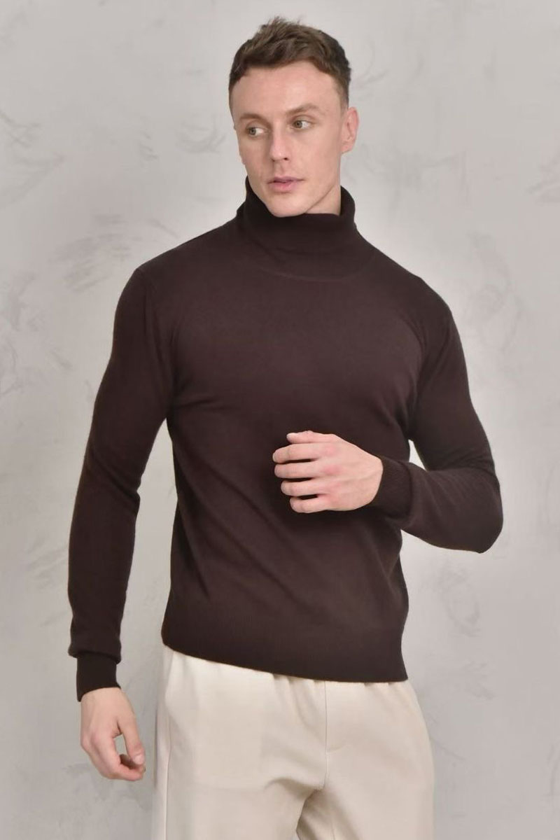 Loro Piana Мужская водолазка Premium - Coffee