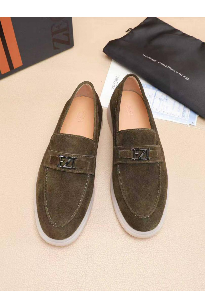 Zegna Мужские замшевые лоферы 