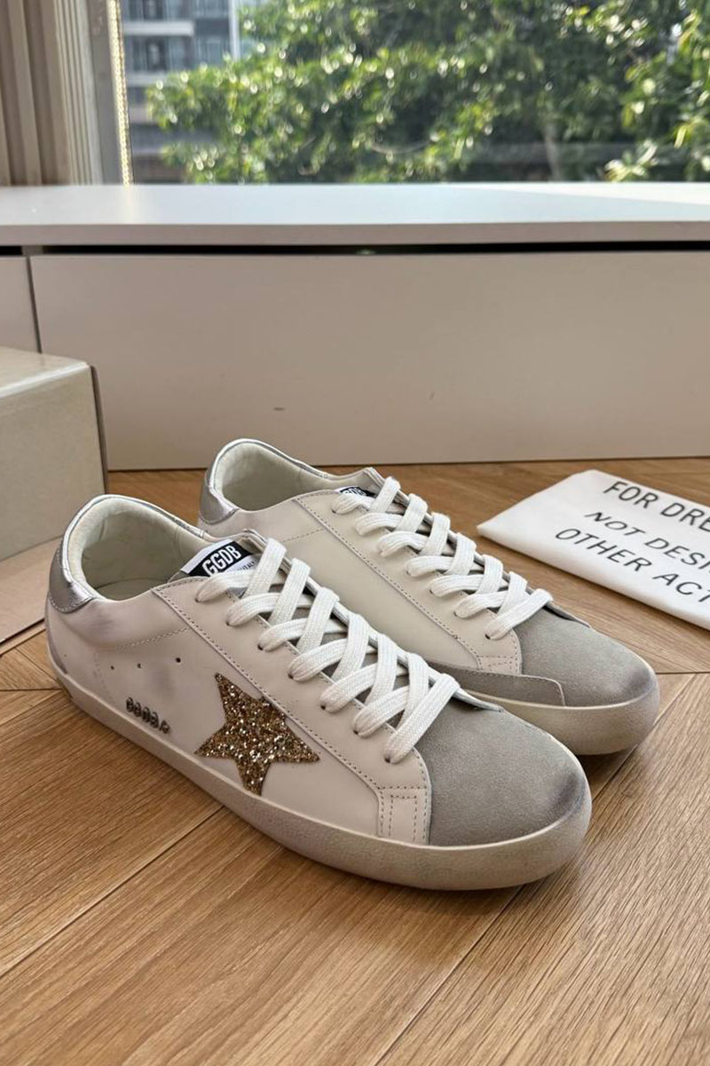 Designer Clothing Женские кожаные кроссовки Golden Goose Super Star premium
