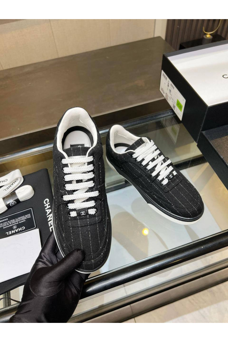 Chаnеl Женские кроссовки Tweed premium