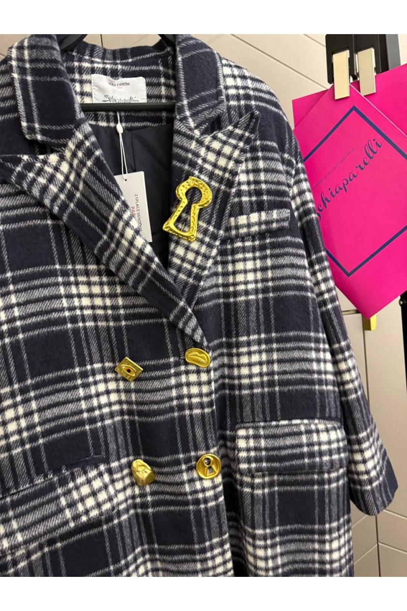 Schiaparelli Женское пальто в клетку premium