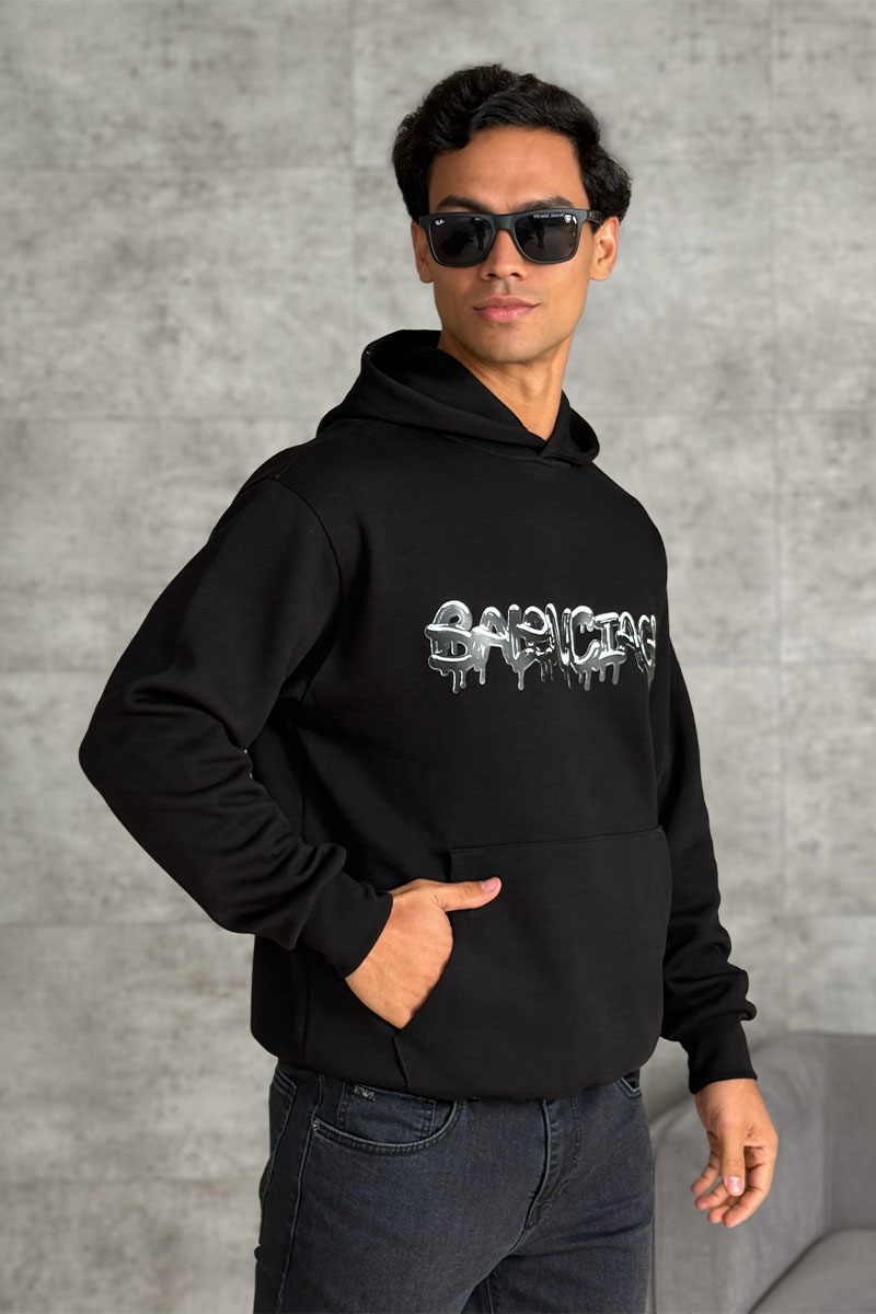 Balenciaga Худи чёрного цвета Slime logo-print