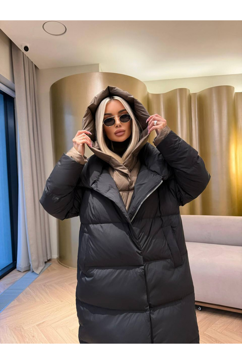 Max Mara Женский пуховик с капюшоном premium - Black