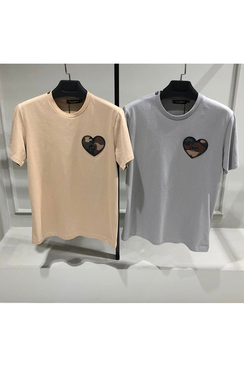 Dоlсе & Gаbbаnа Серая мужская футболка camouflage heart