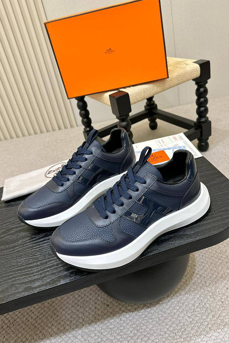 Hermes Мужские кожаные кроссовки 