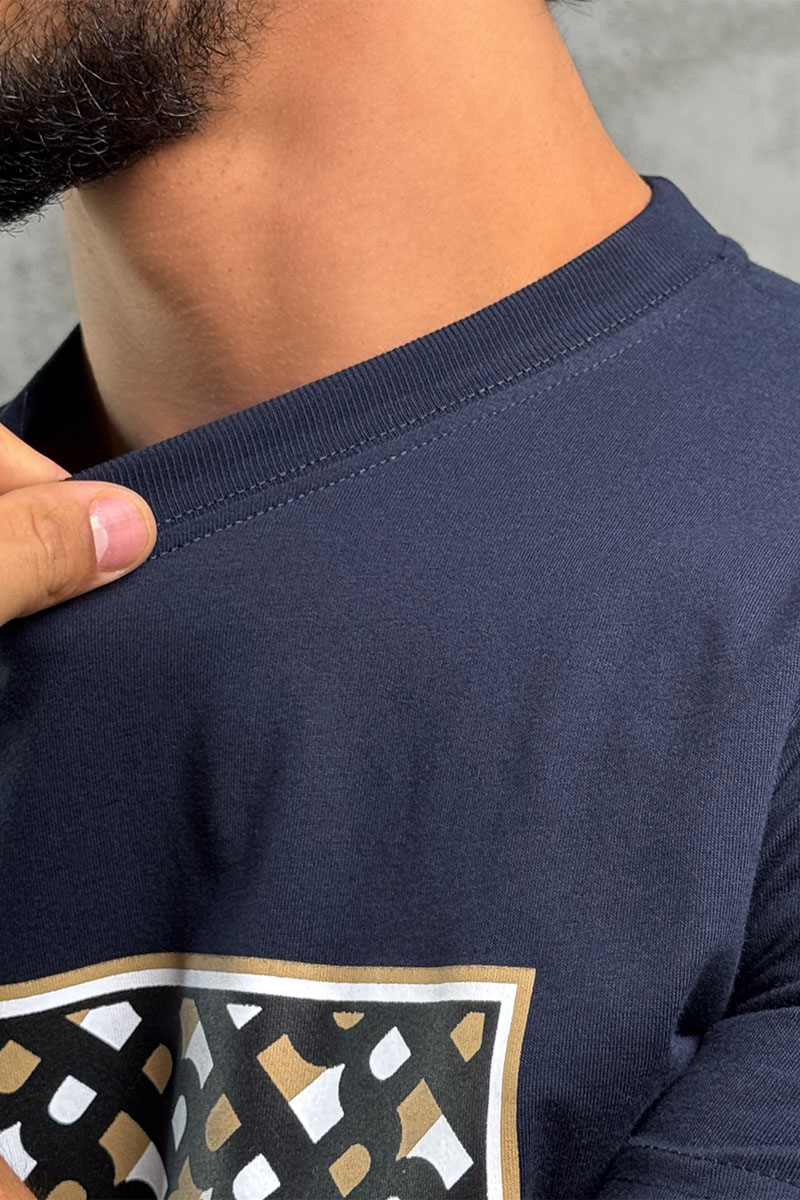 Hugо Воss Мужская синяя футболка logo-print