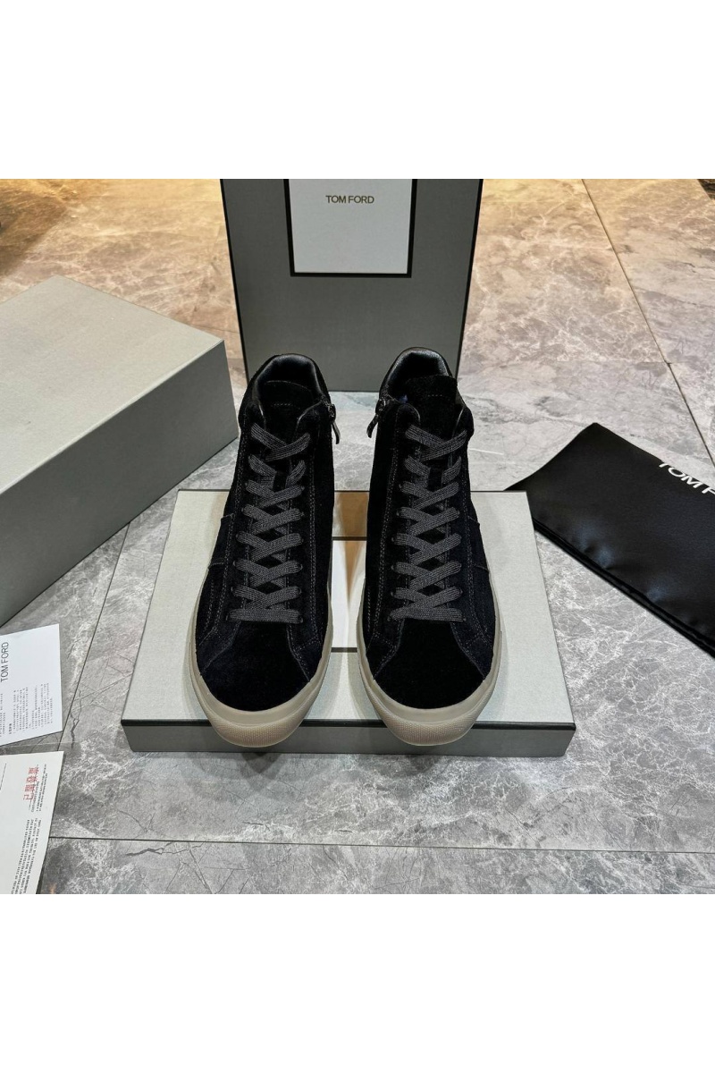 Tom Ford Замшевые кроссовки с мехом Tom Ford high-top - Black