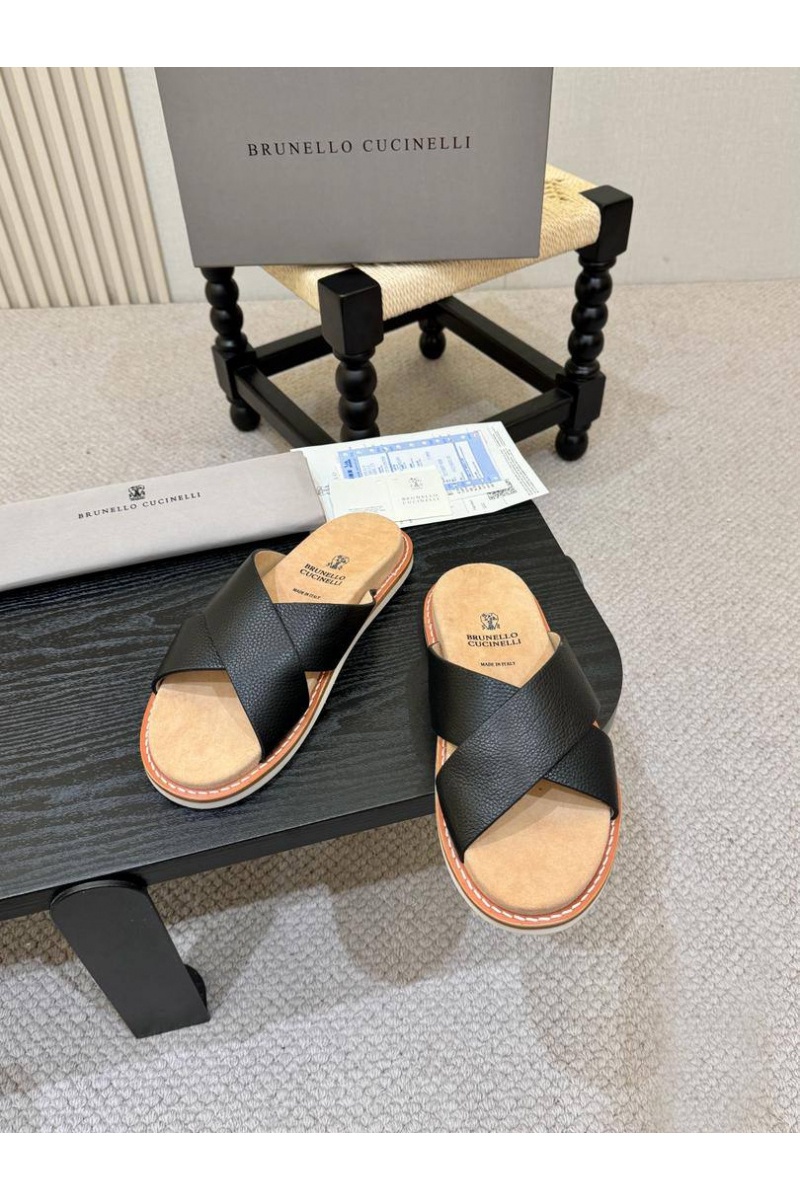 Brunеllо Сuсinеlli Кожаные шлёпанцы Crossover