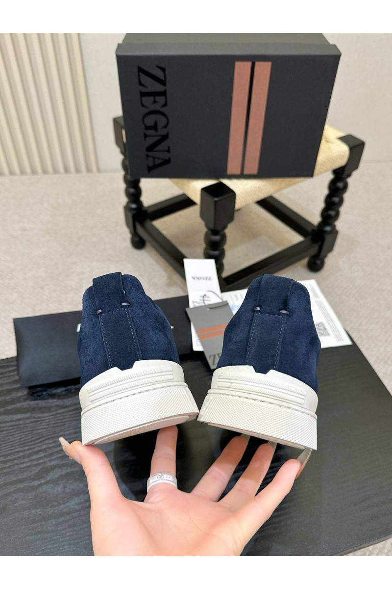 Zegna Мужские кроссовки Triple Stitch - Navy