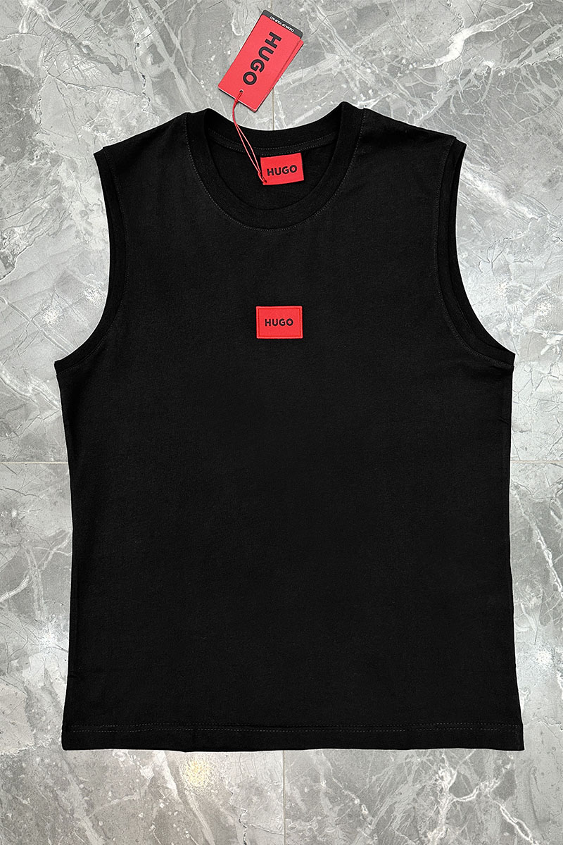 Hugо Воss Чёрная майка Dankto classic badge