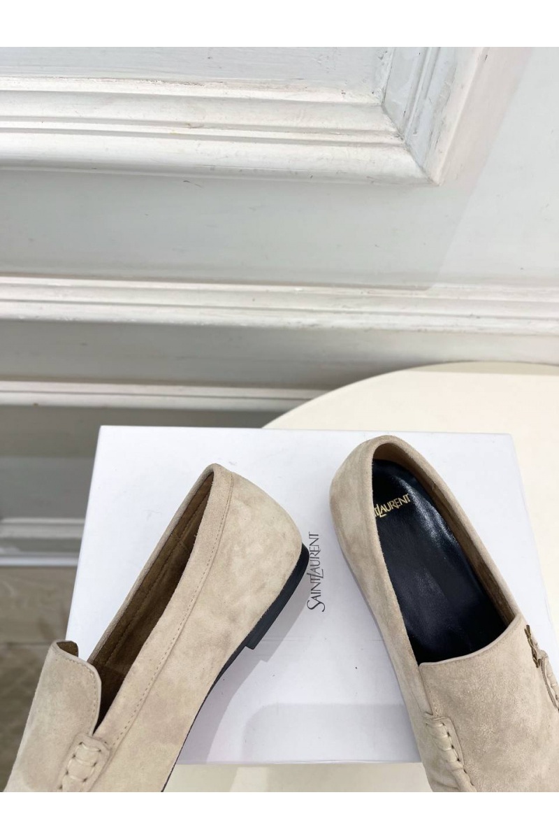 Yves Saint Laurent Женские замшевые лоферы premium