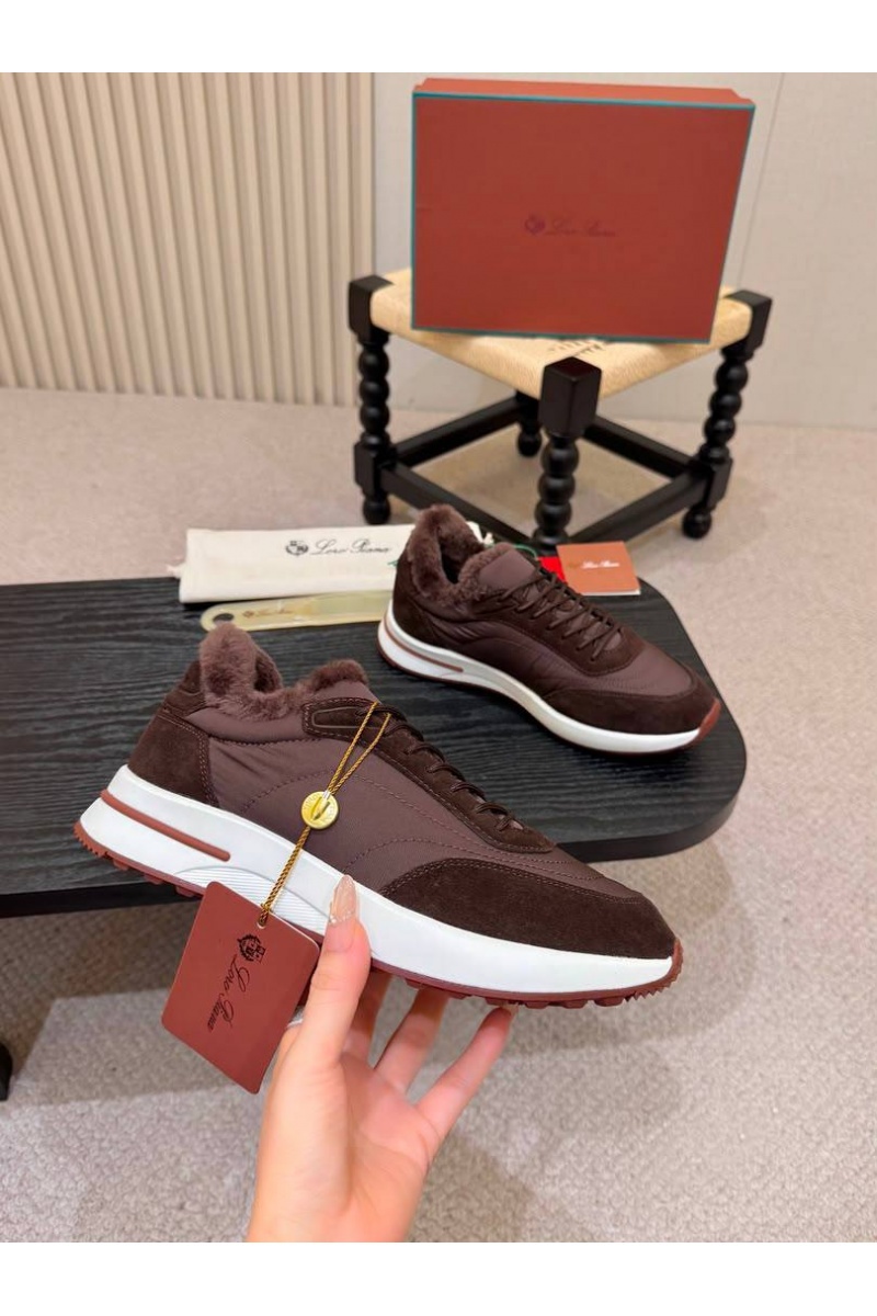 Loro Piana Кроссовки с мехом Week End Walk Evo premium