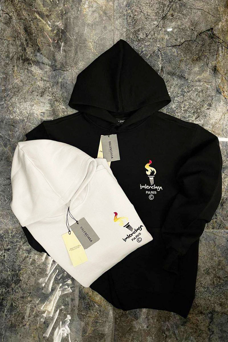 Balenciaga Оверсайз худи Paris Olympics Flame embroidered-logo
