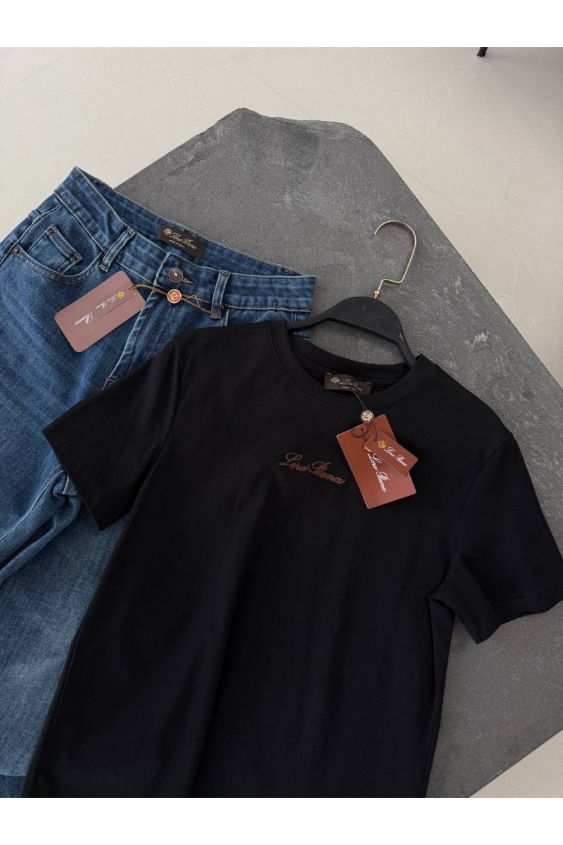 Loro Piana Женская базовая футболка premium - Black