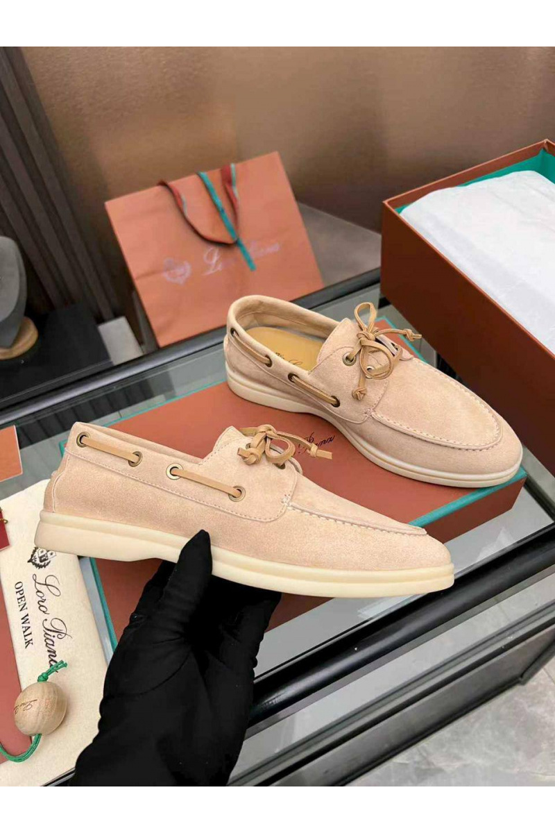 Loro Piana Женские замшевые лоферы premium