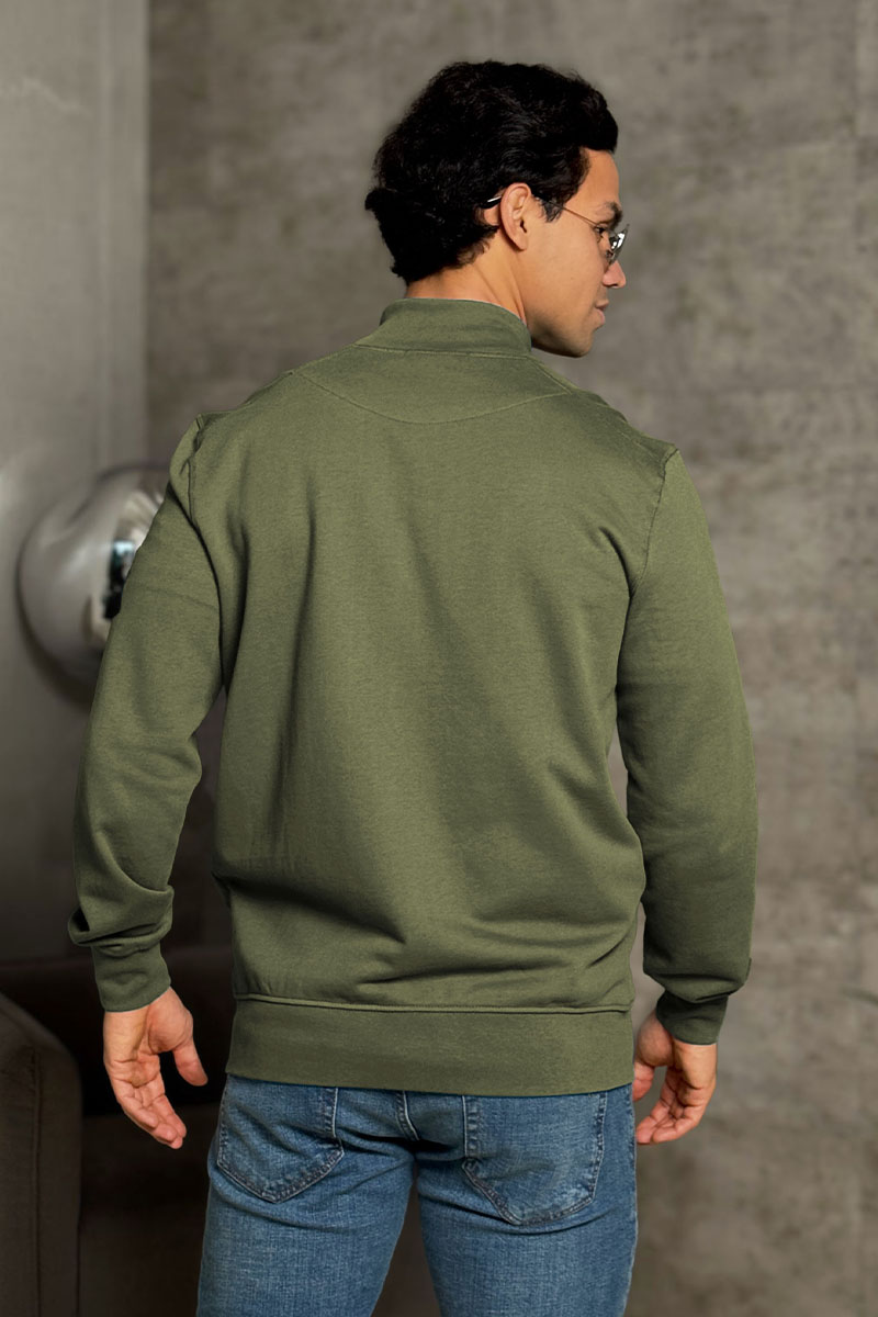 Stone Island Кофта зелёного цвета Zip-Up Compass-patch