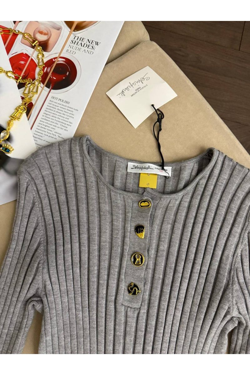 Schiaparelli Женский трикотажный лонгслив premium - Grey