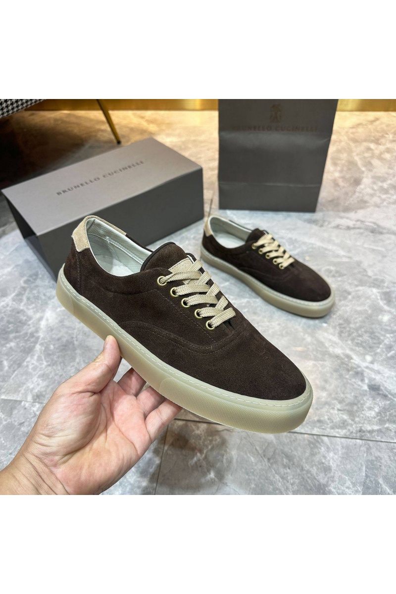 Brunеllо Сuсinеlli Замшевые кеды Sail low-top - Brown