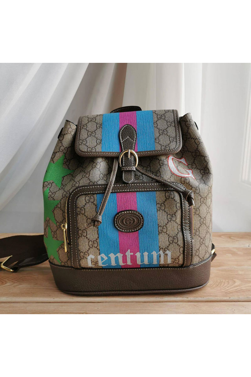 Gucci Кожаный рюкзак with interlocking G 26.5x30 см