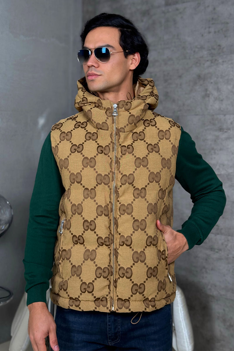 Gucci Мужской бежевый жилет GG Monogram