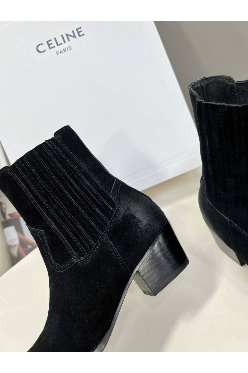 Celine Женские замшевые сапоги Premium - Black