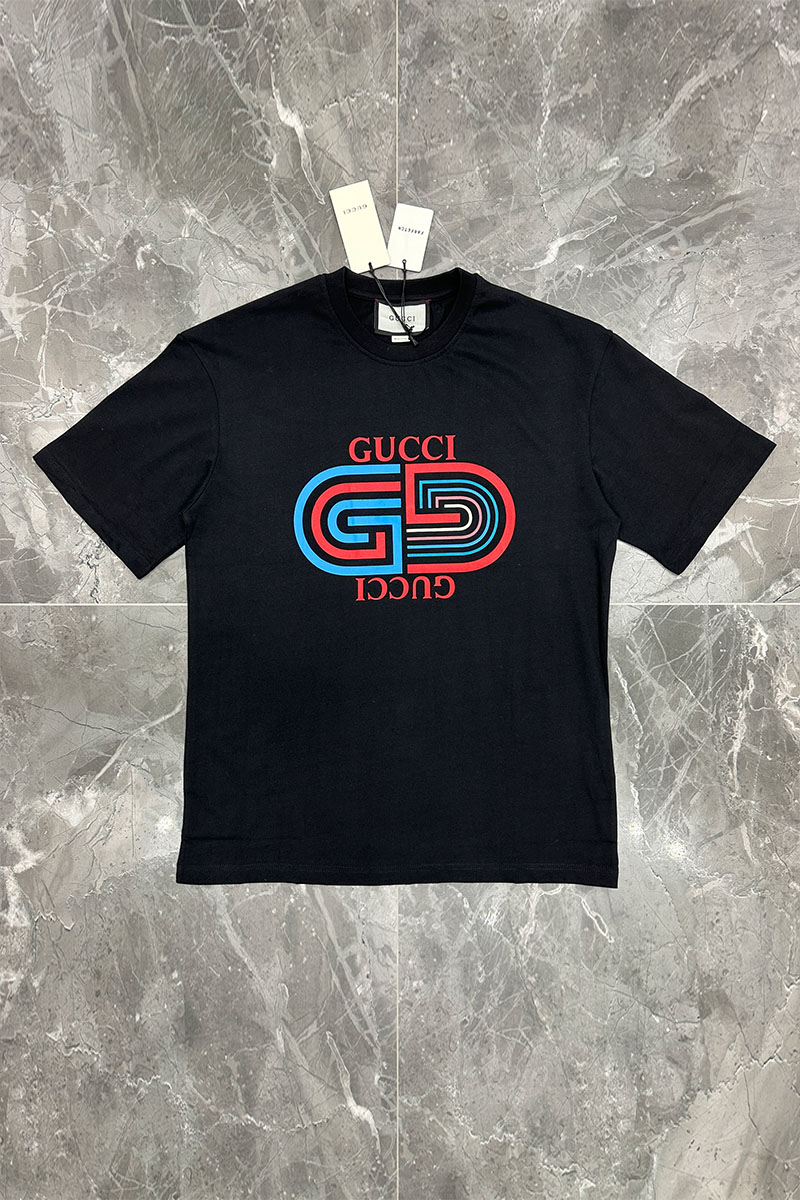 Gucci Чёрная оверсайз футболка GG logo-print