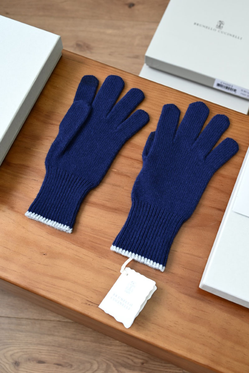 Brunеllо Сuсinеlli Кашемировые перчатки premium - Purplish Blue