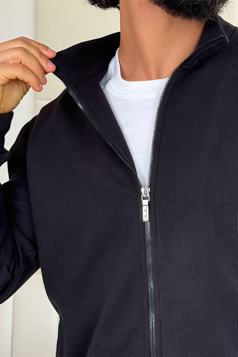 Loro Piana Мужская чёрная кофта на молнии