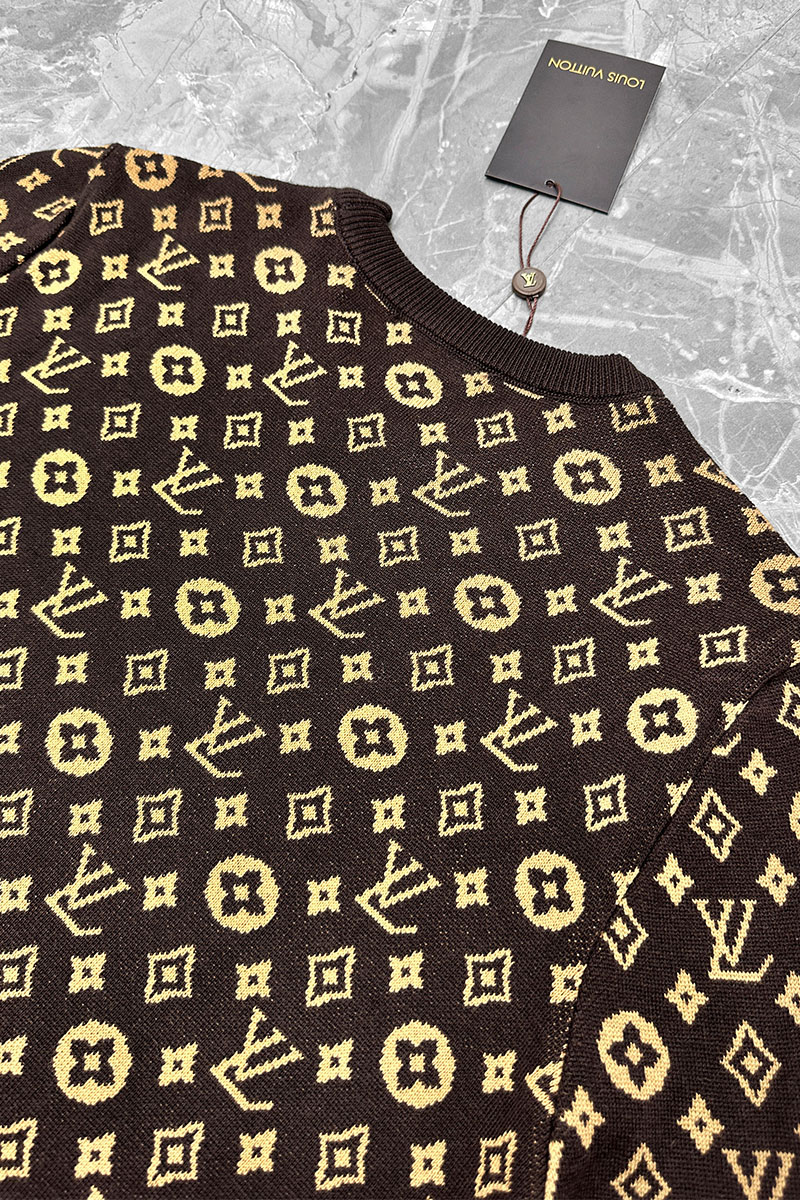 Lоuis Vuittоn Классический джемпер Monogram all over - Brown / Beige
