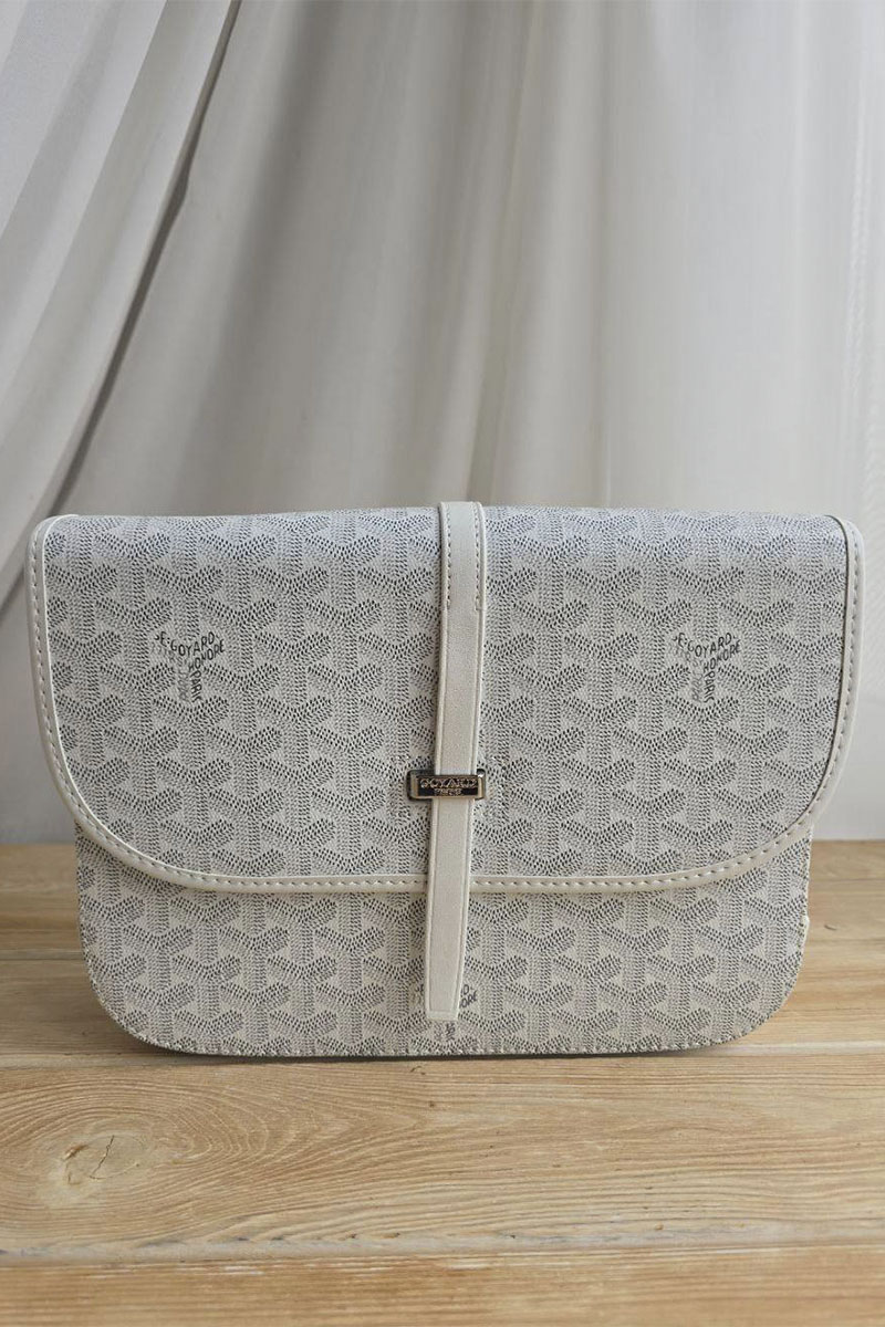 Designer Clothing Кожаная сумка Goyard Belvedere MM 27x21 см