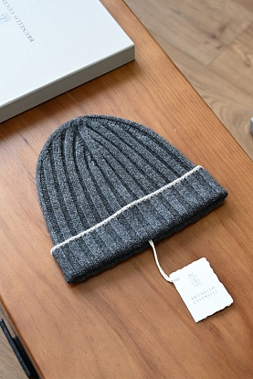 Кашемировая шапка Premium - Dark Grey