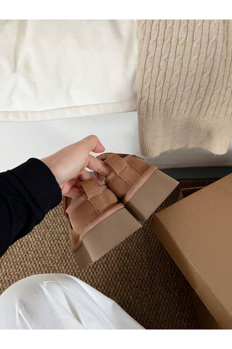 UGG Замшевые женские слиперы с мехом Lanah
