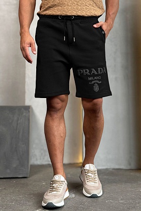 Мужские шорты Milano logo-print - Black 