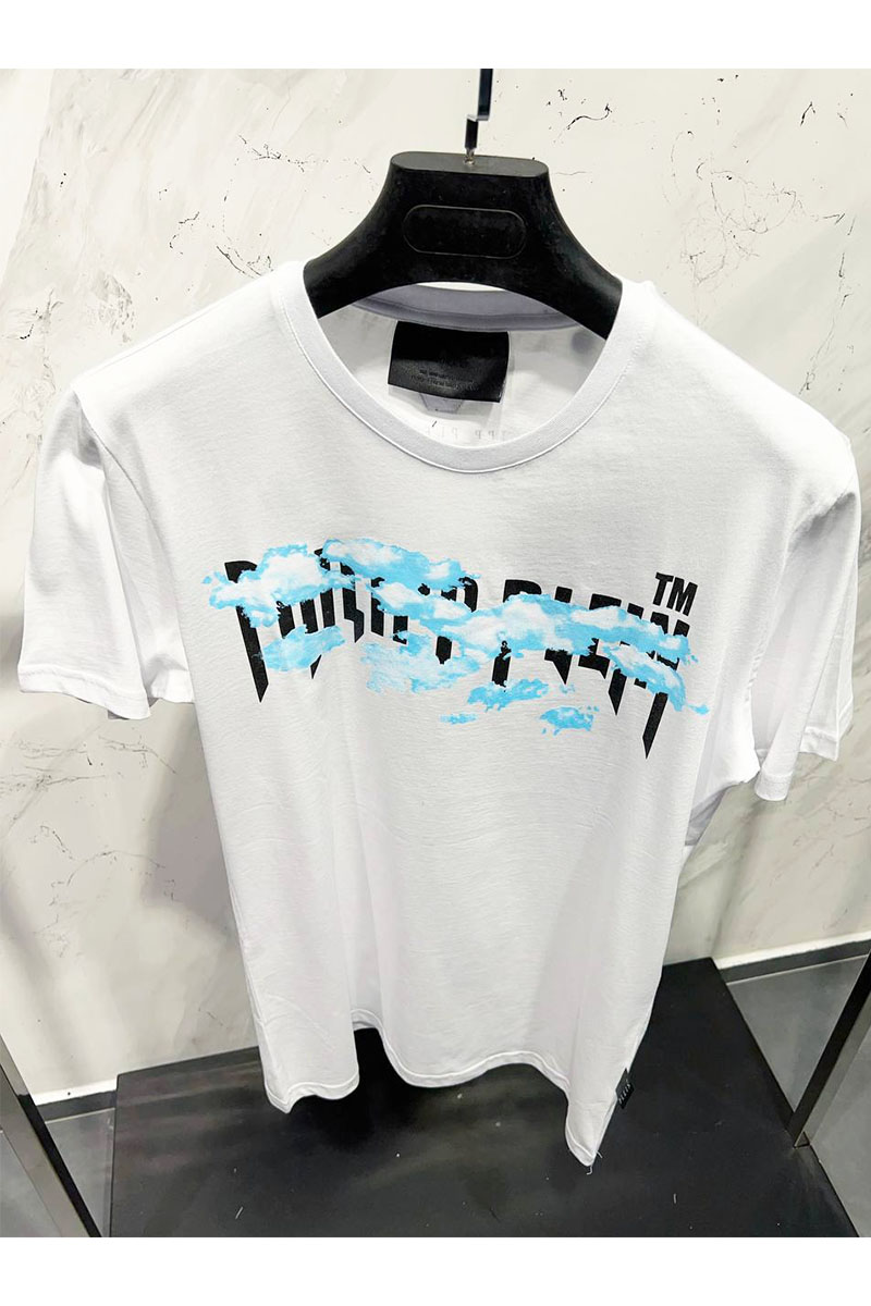 Philliр Рlеin Футболка белого цвета Clouds graphic-print