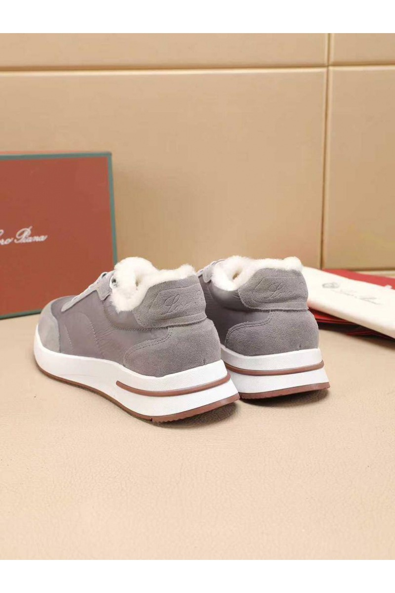 Loro Piana Кроссовки с мехом Week End Walk Evo 