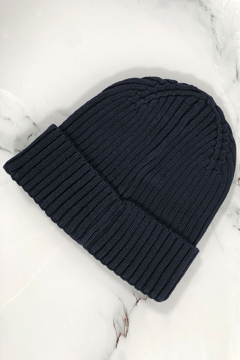 Calvin Klein Мужская шапка тёмно-синего цвета logo-patch