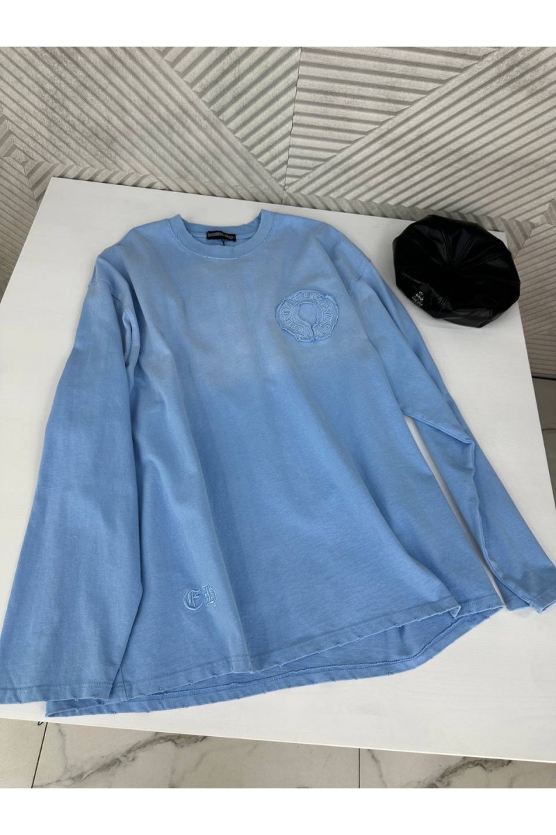 Chrome Hearts Женский лонгслив голубого цвета 