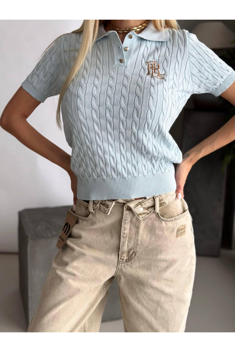 Polo Ralph Lauren Женское поло logo-embroidered premium - Blue