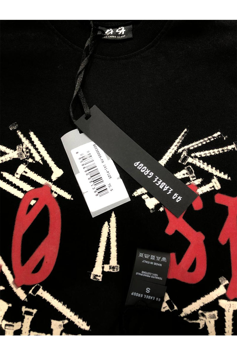 Designer Clothing Чёрная оверсайз футболка 44 LABEL GROUP