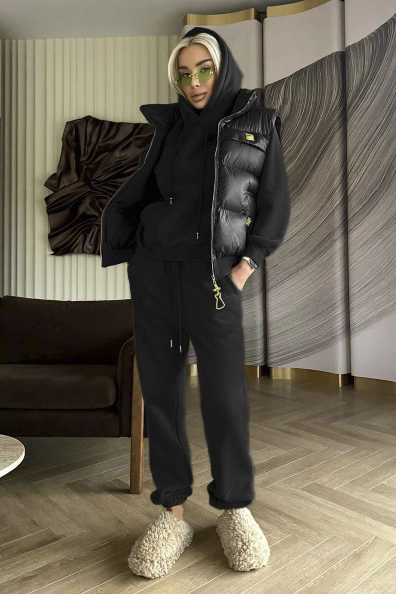 Schiaparelli Женский костюм тройка на флисе Premium - Black