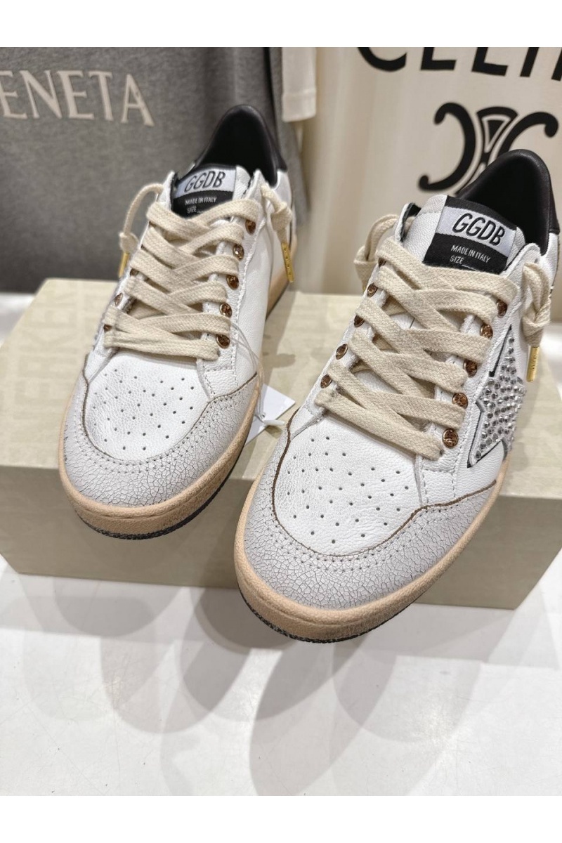 Designer Clothing Женские кожаные кроссовки Golden Goose Super Star premium