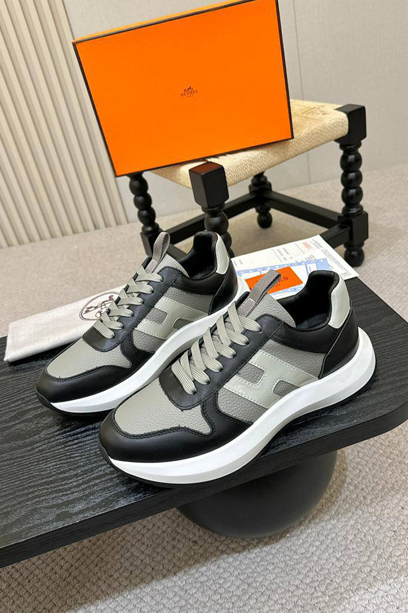 Hermes Мужские кожаные кроссовки 
