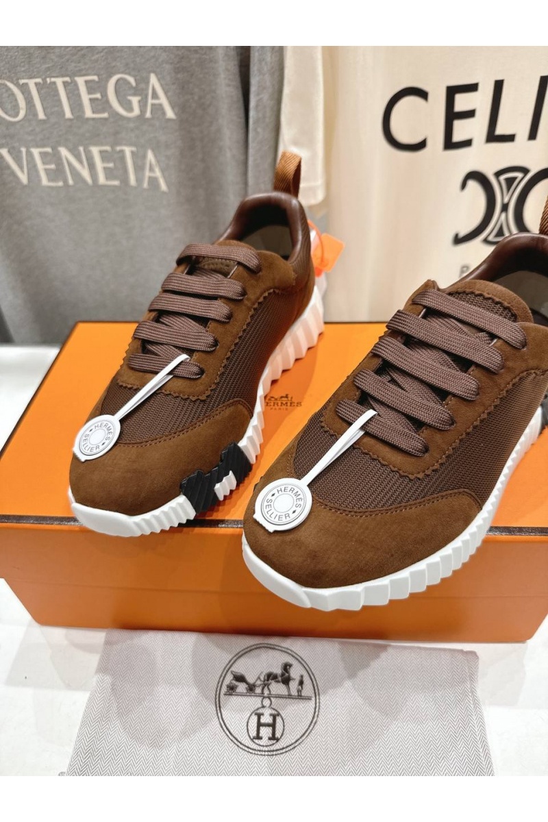 Hermes Женские кроссовки Bouncing  premium - Brown