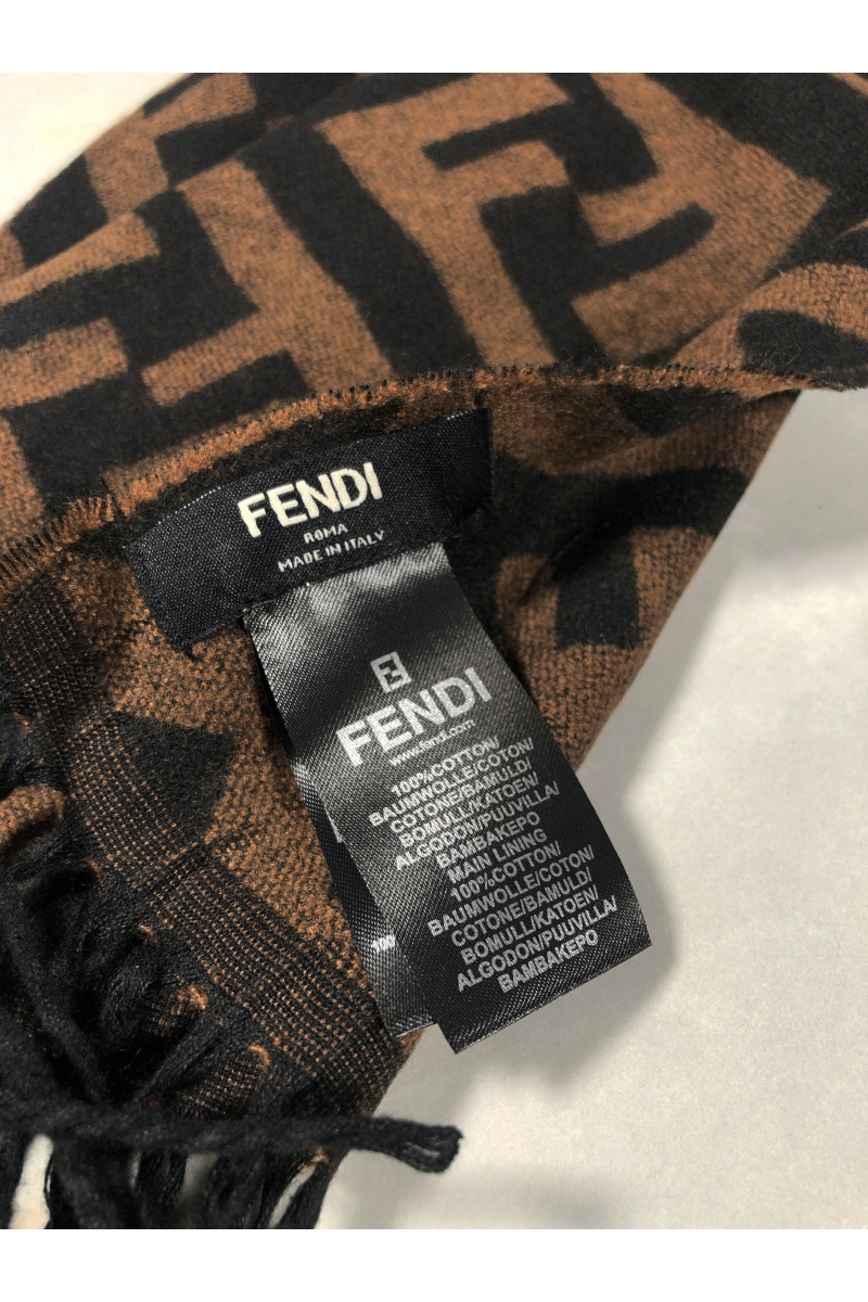 Fendi Мужской шарф FF Monogram 185x35 см
