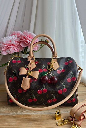 Кожаная сумка Takashi Murakami Cherry Speedy 30x22 см