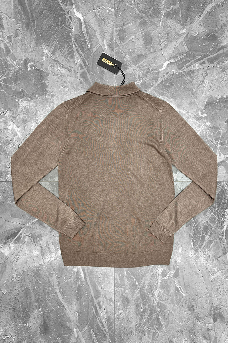 Zilli Поло с длинным рукавом zip-up - Beige