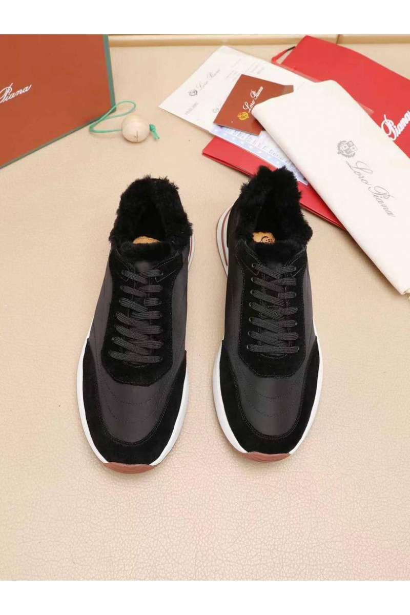 Loro Piana Кроссовки с мехом Week End Walk Evo 