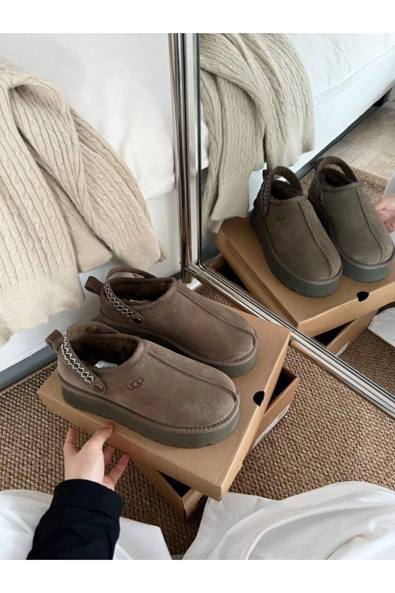UGG Замшевые женские слиперы с мехом Lanah