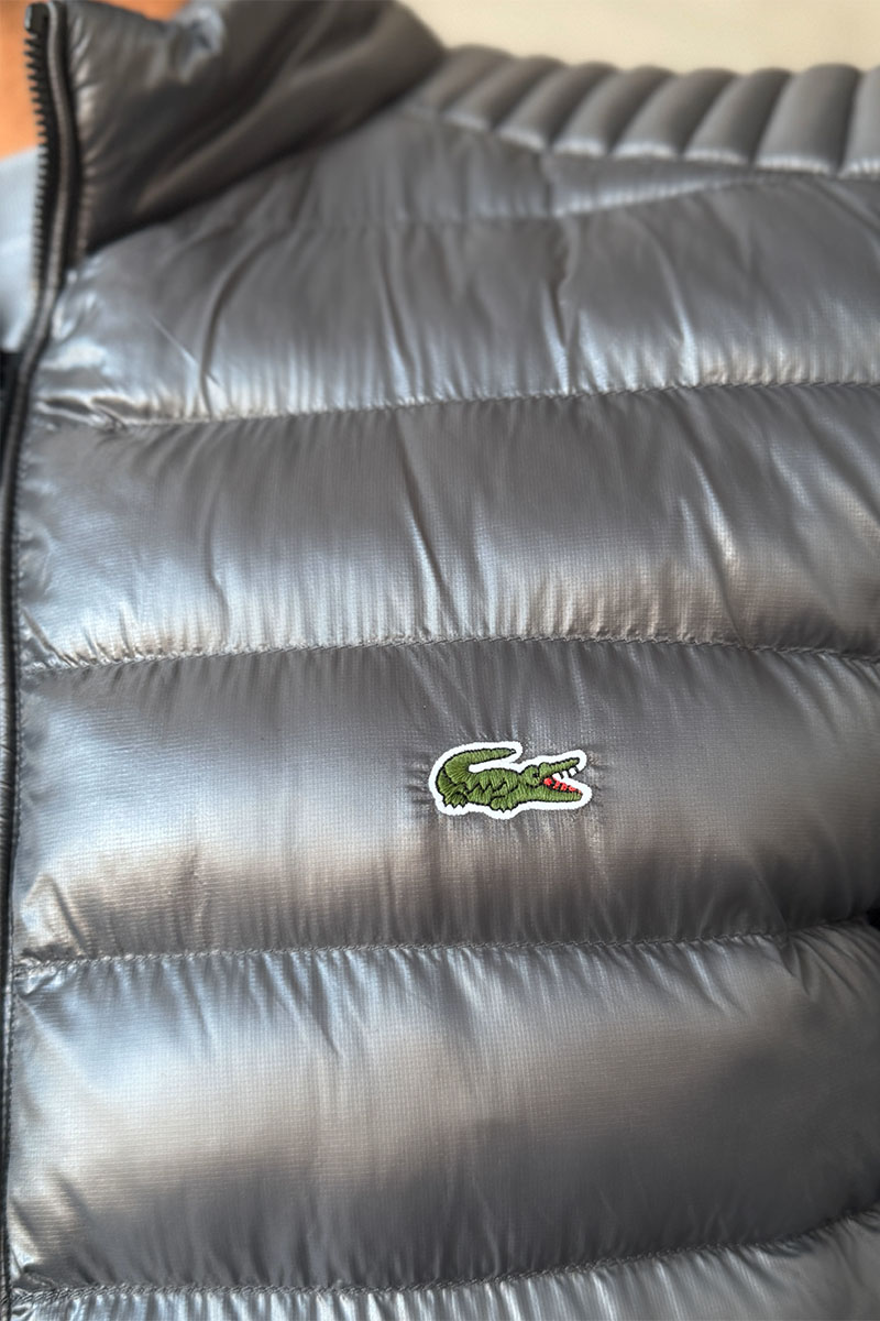 Lacoste Мужская серая куртка logo-patch 