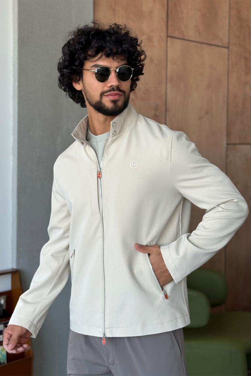 Hermes Мужская бежевая куртка 